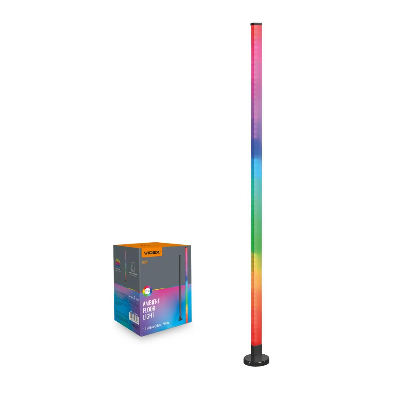 LED лампа підлогова VIDEX TF20 RGB 10W Black