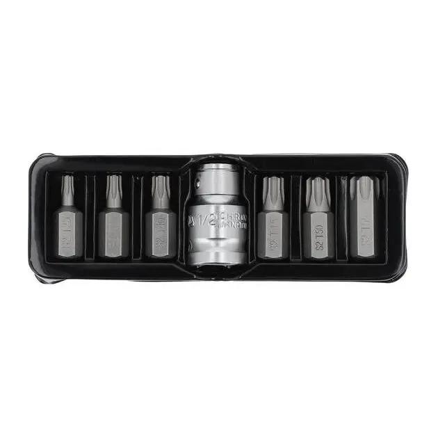 Набір насадок викруткових YATO TORX SECURITY T25-55 з перехідником 1/2" 7 шт