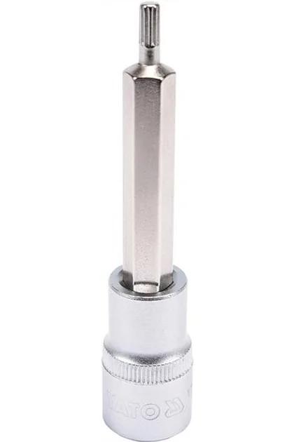 Головка торцева з насадкою викрутковою SPLINE YATO 1/2" M6 х 100 мм