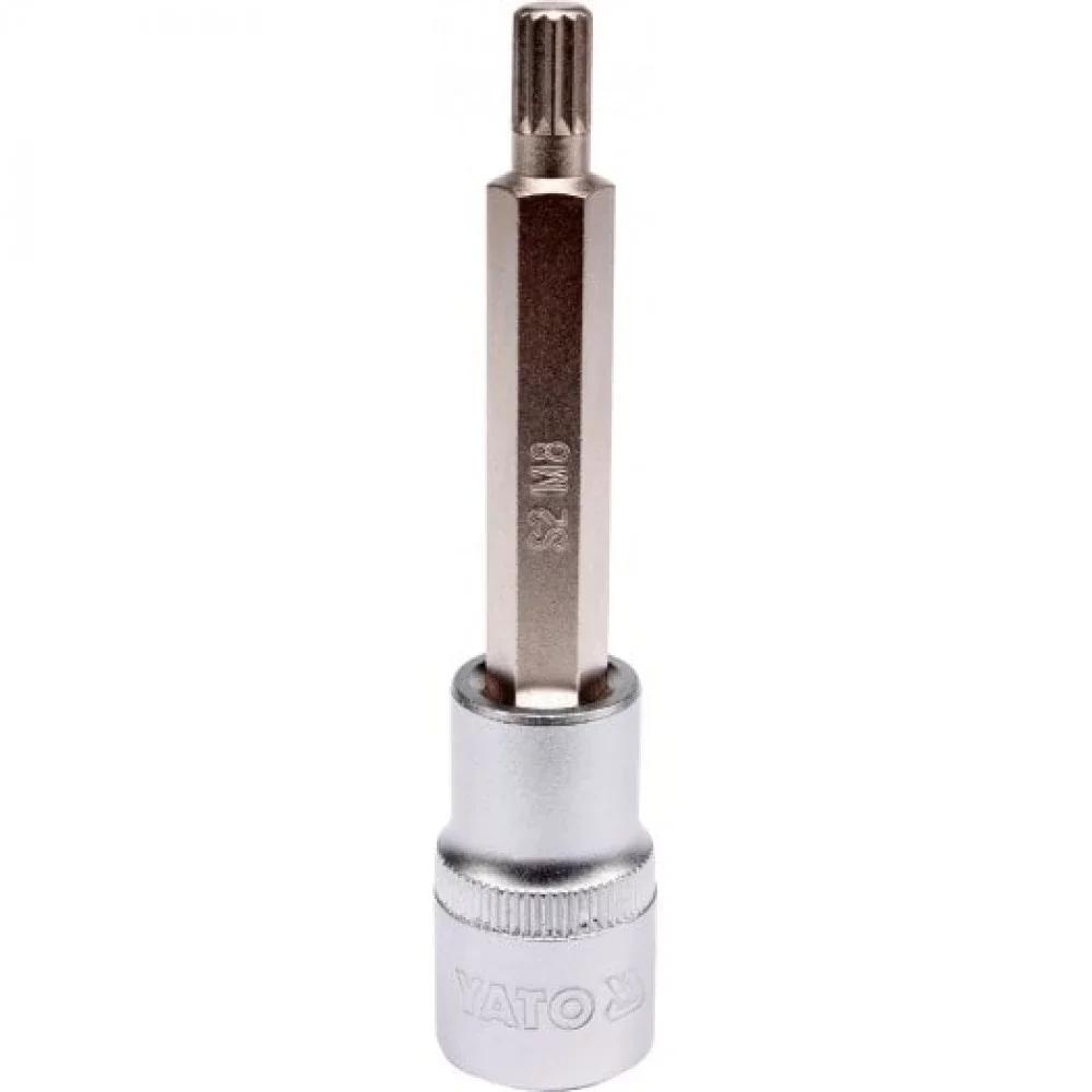 Головка торцева з насадкою викрутковою SPLINE YATO 1/2" M8 х 100 мм