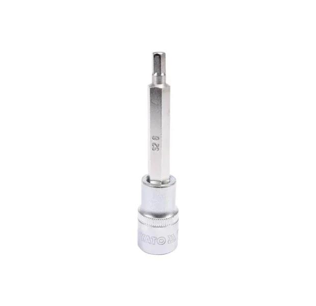Головка торцева з насадкою викрутковою HEX YATO 1/2" H6 x 100 мм