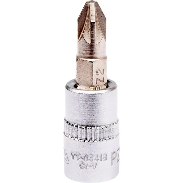 Головка торцевая с насадкой для отвертки POZIDRIV YATO 1/4 PZ2 х 37 мм