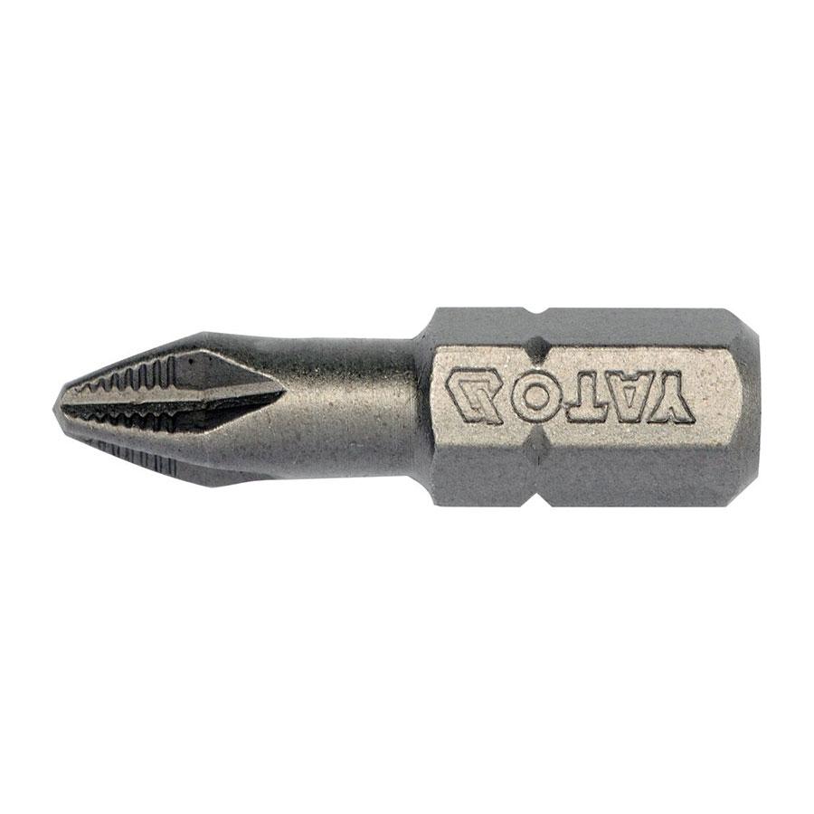 Насадка отвертка YATO 1/4 крестовая PH2 х 25 мм 10 шт