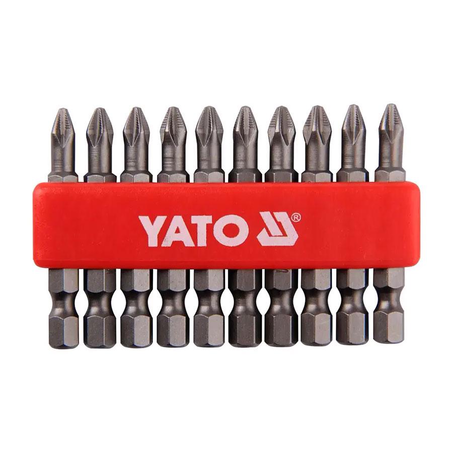 Насадка отвертка YATO 1/4 крестовая PH2 х 50 мм 10 шт