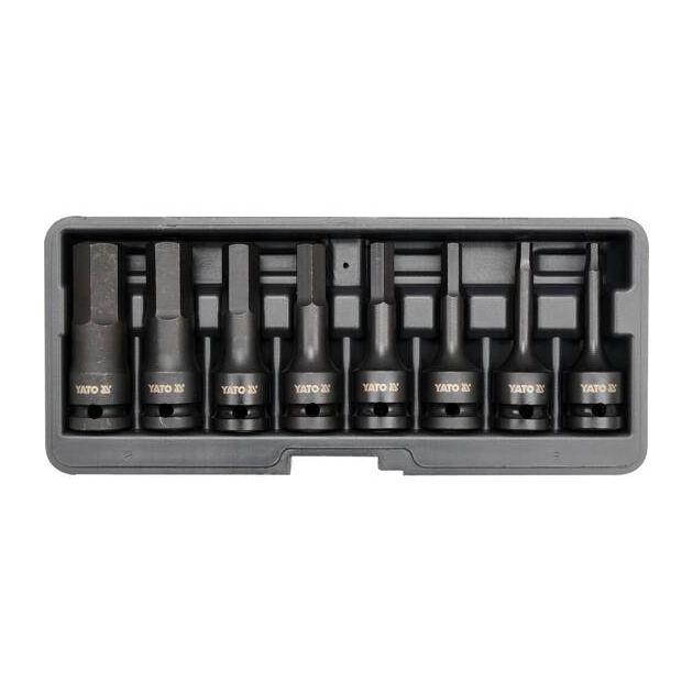 Набор насадок отверточных ударных YATO HEX 1/2 H5-19 8 шт