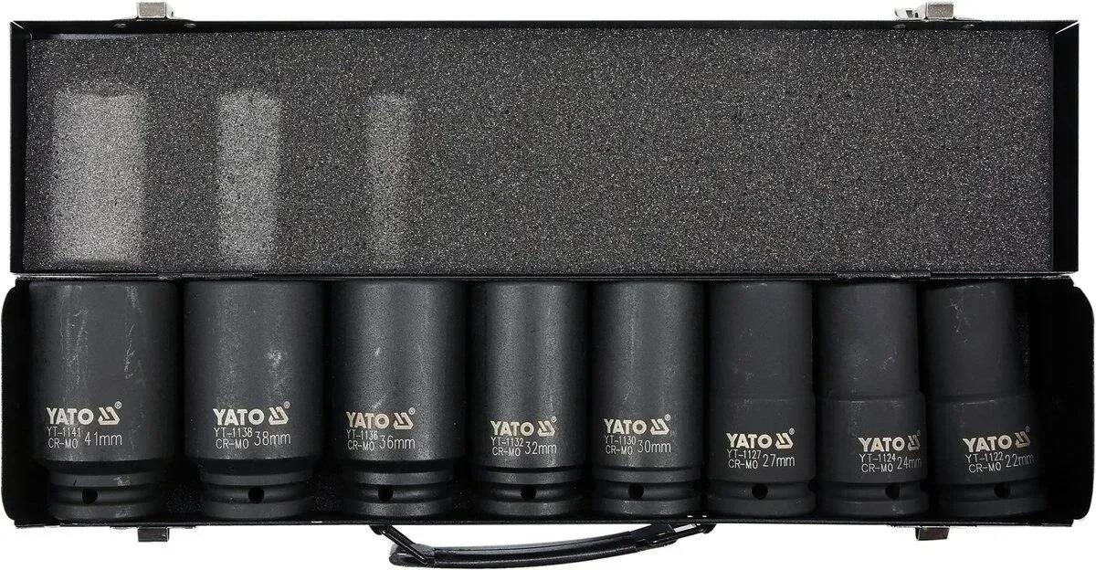 Набір головок торцевих ударних YATO 3/4" М22-41 мм 8 шт