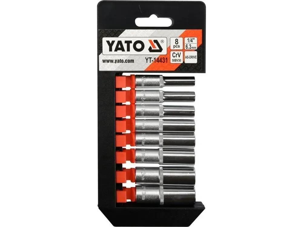 Набір торцевих головок YATO 1/4" М5.5-13 мм 8 шт