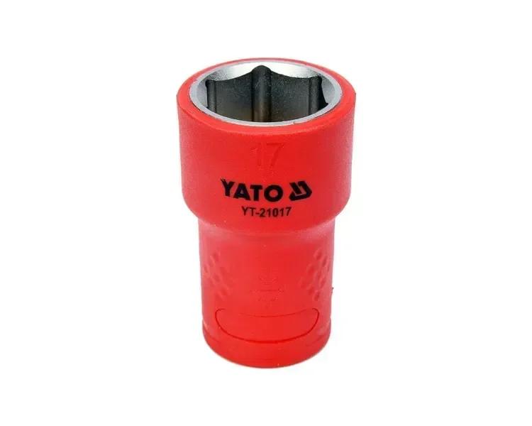 Головка торцева шестигранна діелектрична YATO 3/8" М17 х 45/28 мм VDE до 1000 В