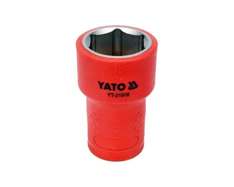 Головка торцевая шестигранная диэлектрическая YATO 3/8 М18 х 47/30 мм VDE до 1000 В