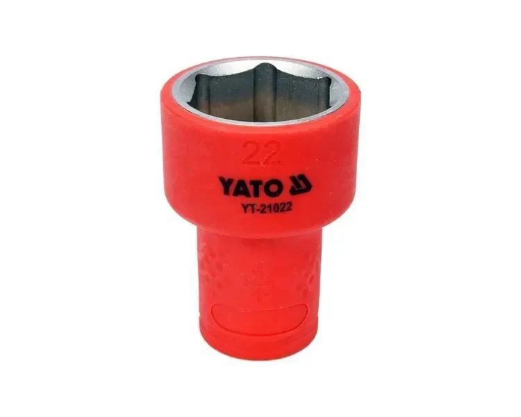 Головка торцева шестигранна діелектрична YATO 3/8" М22 х 47/30 мм VDE до 1000 В