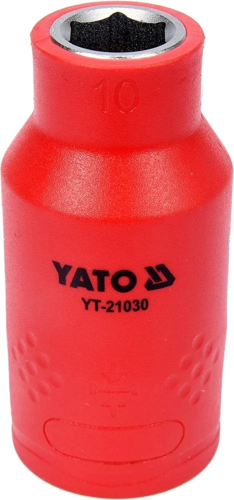 Головка торцевая шестигранная диэлектрическая YATO 1/2 М10 х 55/38 мм VDE до 1000 В