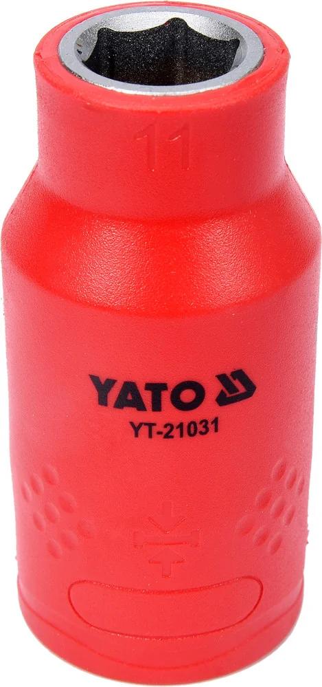 Головка торцева шестигранна діелектрична YATO 1/2" М11 х 55/38 мм VDE до 1000 В