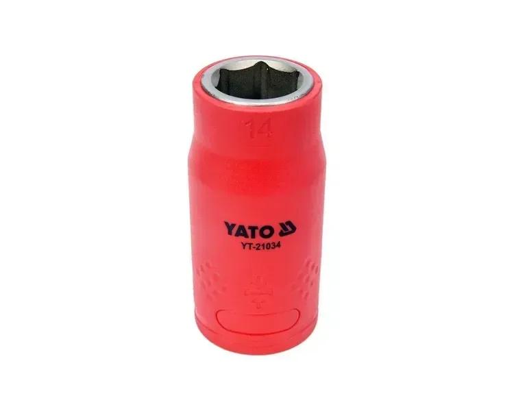 Головка торцева шестигранна діелектрична YATO 1/2" М14 х 55/38 мм VDE до 1000 В