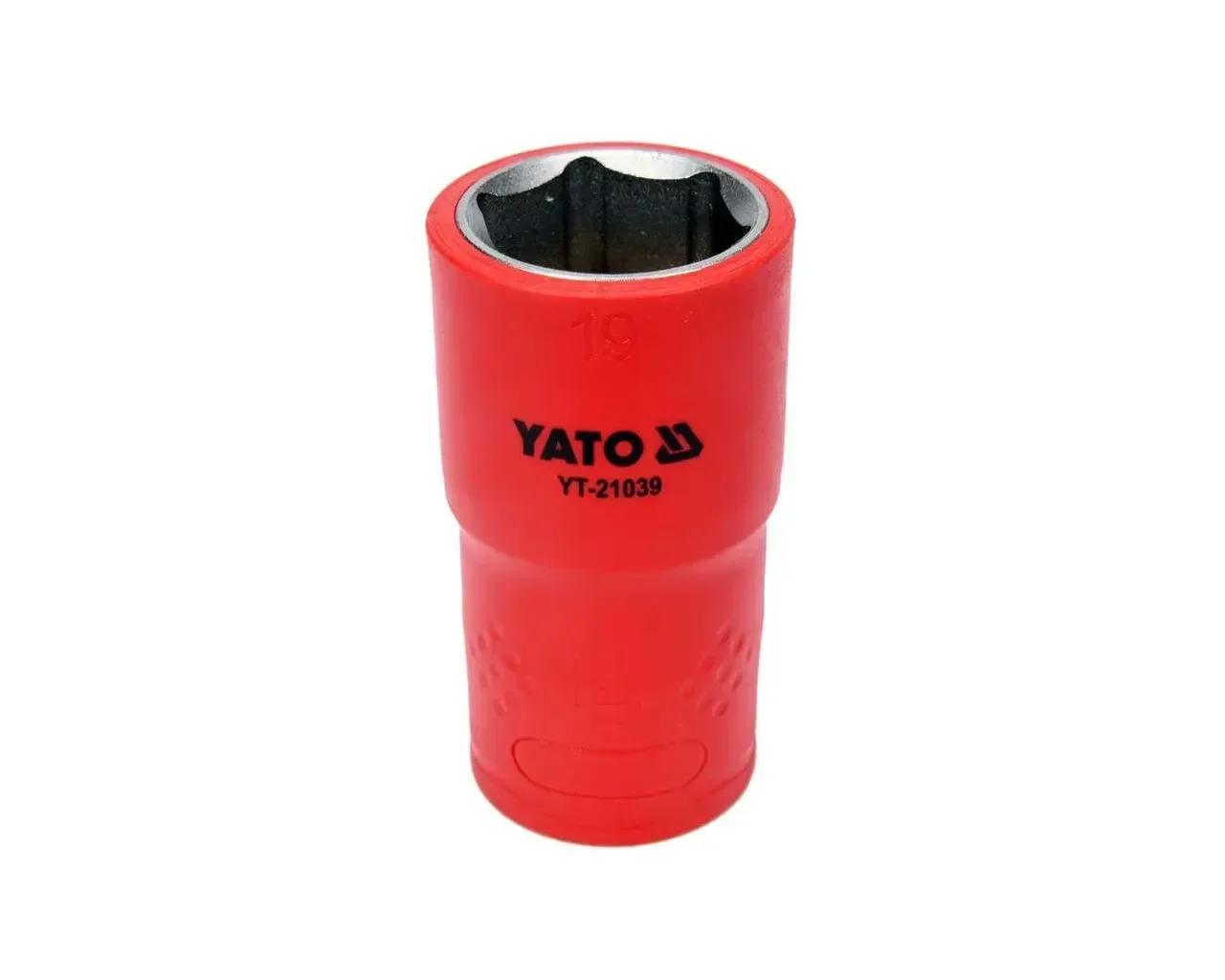 Головка торцева шестигранна діелектрична YATO 1/2" М19 х 55/38 мм VDE до 1000 В