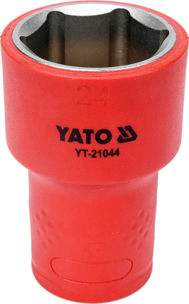 Головка торцевая шестигранная диэлектрическая YATO 1/2 М24 х 60/38 мм VDE до 1000 В