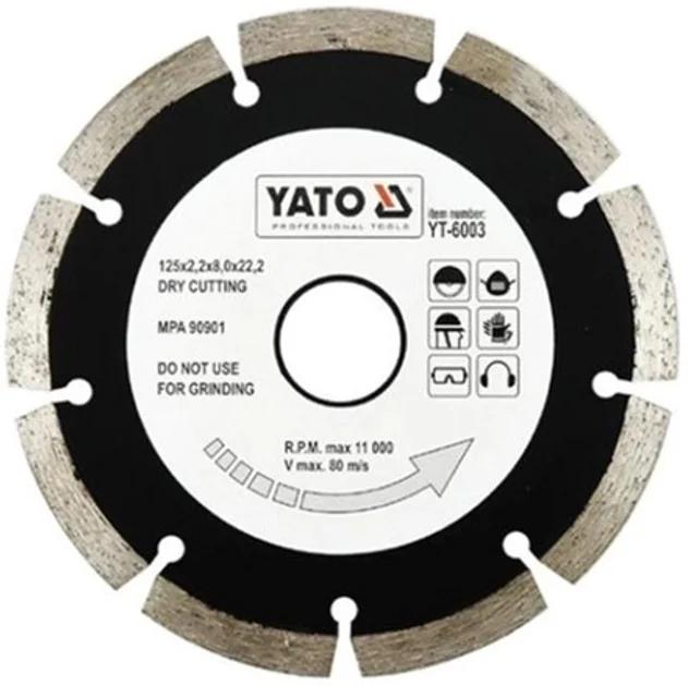 Диск відрізний алмазний YATO "SEGMENT" 115 х 2.1 х 8 х 22.2 мм