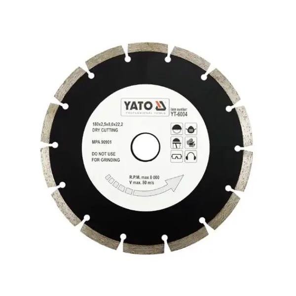Диск відрізний алмазний YATO "SEGMENT" 180 х 2.5 х 8 х 22.2 мм