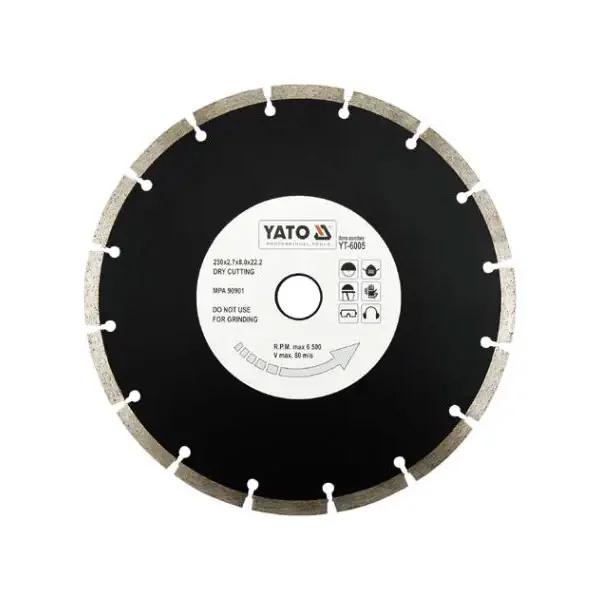 Диск відрізний алмазний YATO "SEGMENT" 230 х 2.7 х 8 х 22.2 мм