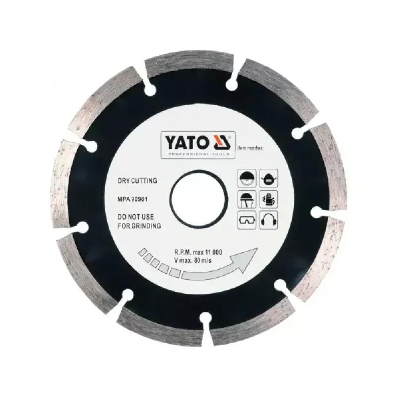 Диск відрізний алмазний для мокрої різки YATO 115 x 2.1 x 5.3 x 22.2 мм