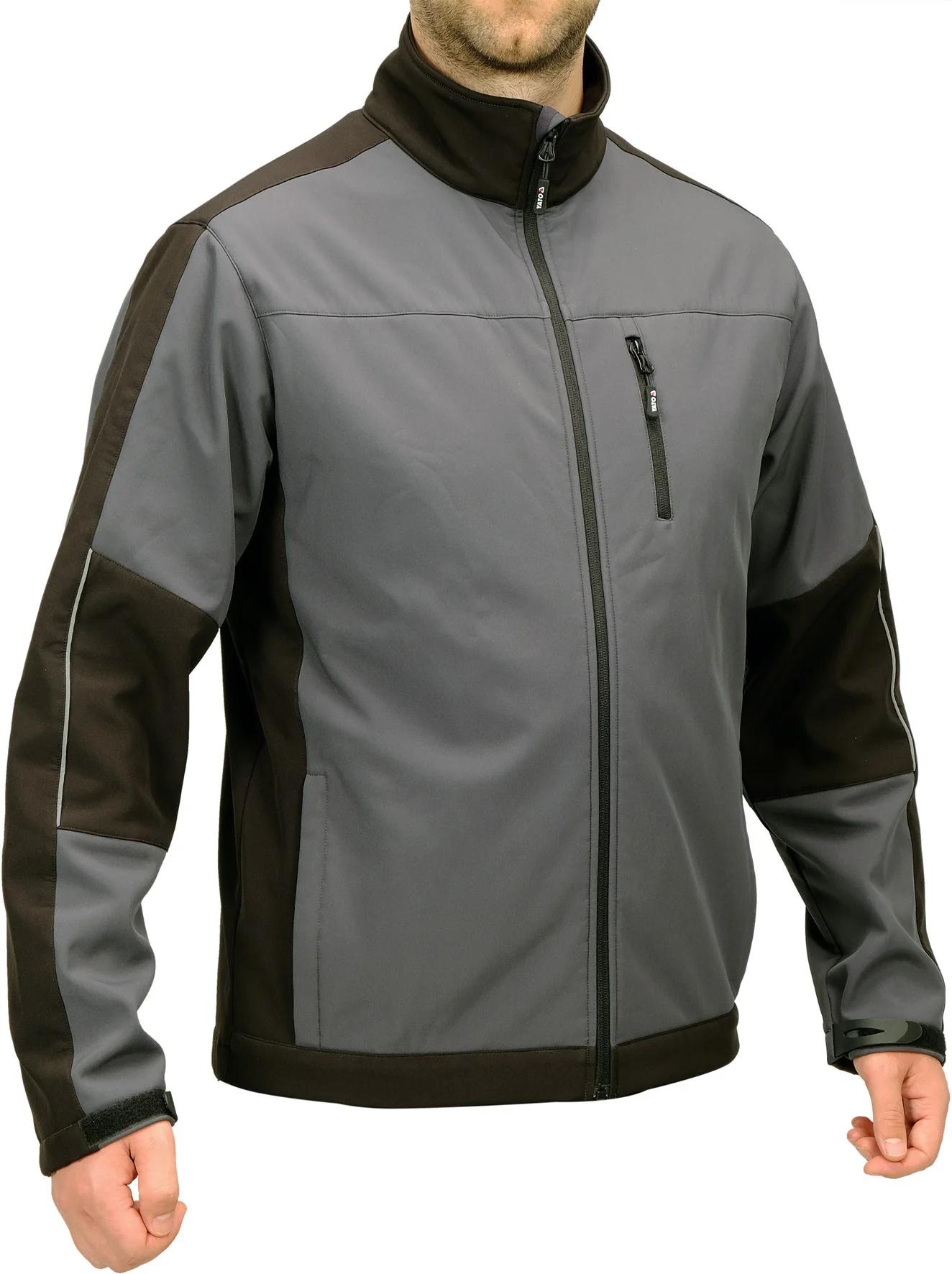 Куртка робоча SOFTSHELL YATO розмір XL, чорно-темно-сіра, 3 кишені, 96% поліестер і 4% спандекс YT-79543
