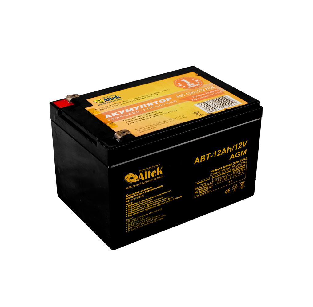 Акумулятор ALTEK ABT-12Ah/12V AGM
