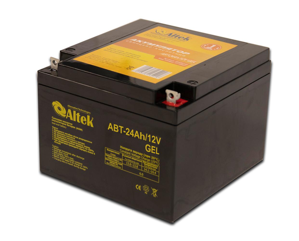 Акумулятор ALTEK ABT-24Аh/12V GEL