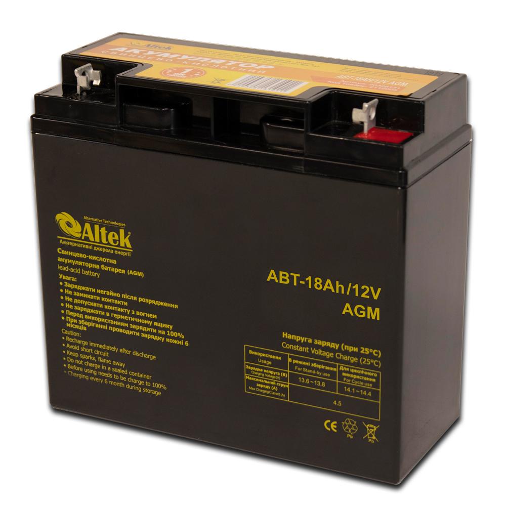 Акумулятор ALTEK ABT-18Ah/12V AGM