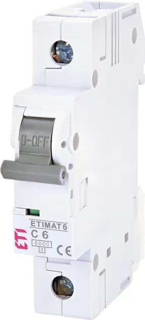 Автоматический выключатель ETIMAT 6 1p C 6А (6 kA)