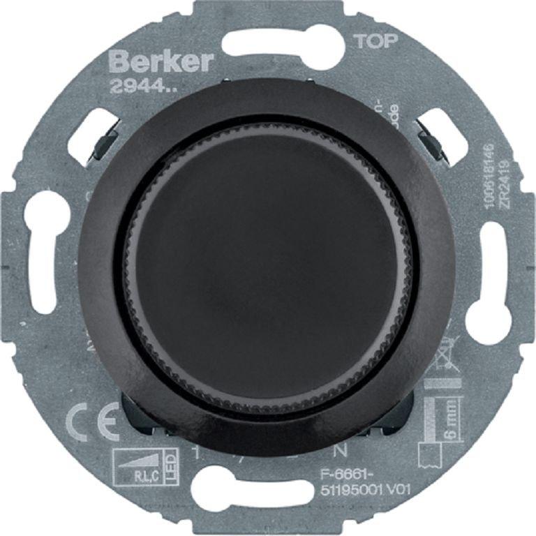 Диммер універс. Комфорт 20-420Вт, LED 3-100Вт, 230В, чорний, 1930+Glas