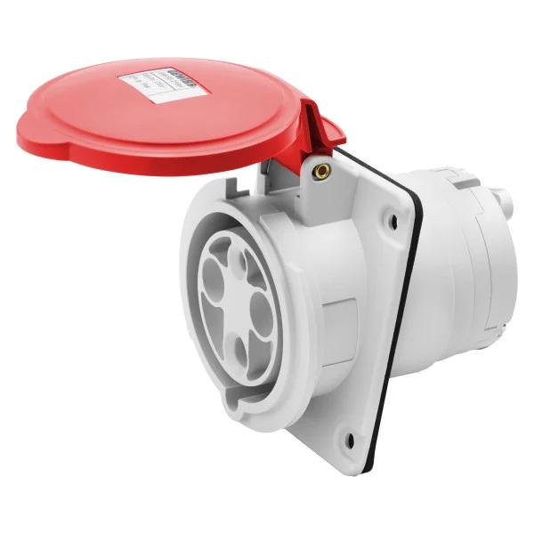 Розетка вбудована 10° IEC 309 HP IP44 3P+E 63A 400V 6H GEWISS