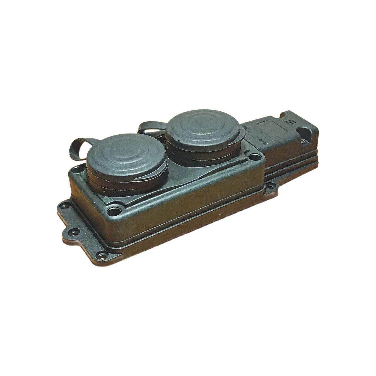 Розетка двойная без заземления (резина) IP44, SOKOL ТМК105 1*16А