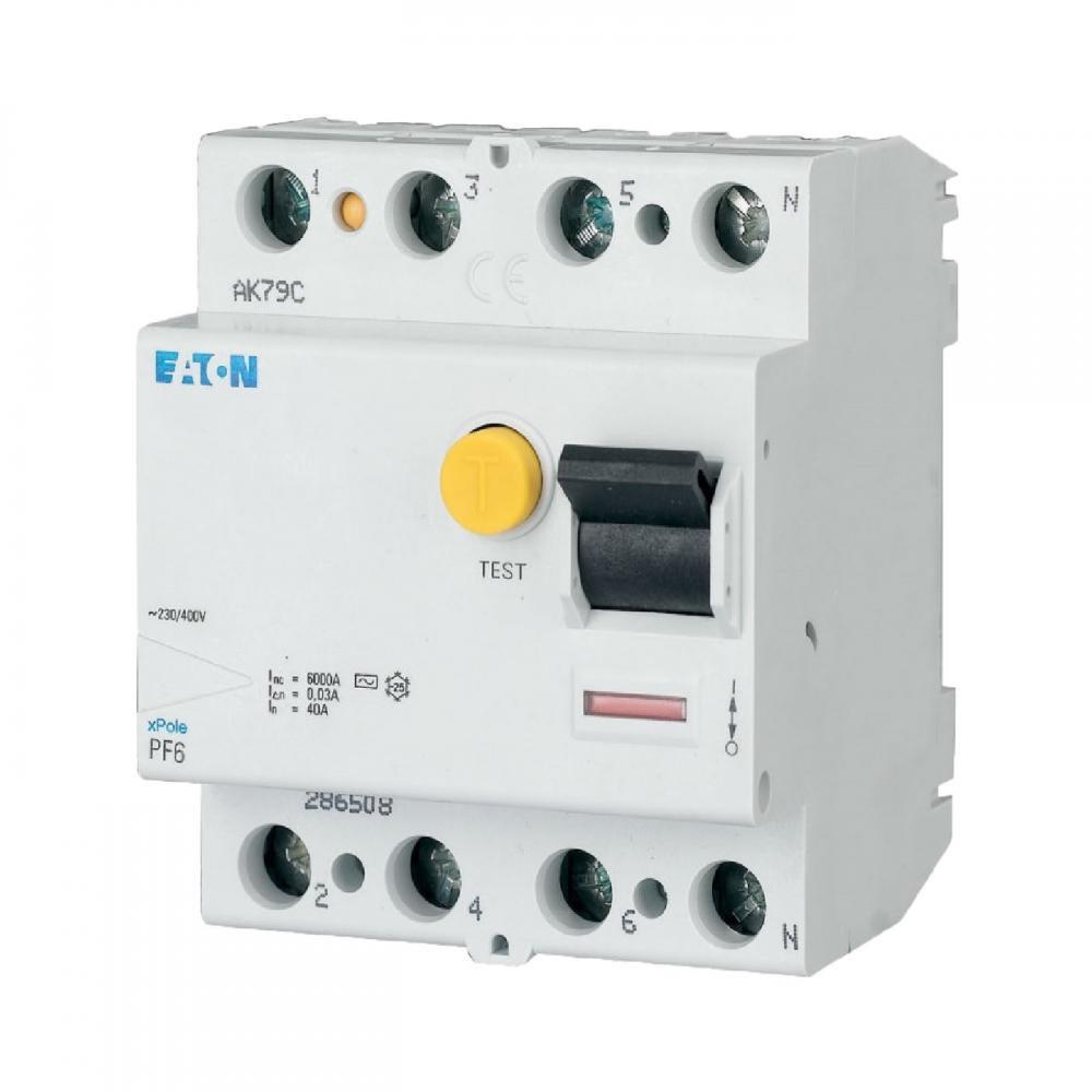 Устройство защитного отключения PF6 4P 25A 0.03 Eaton