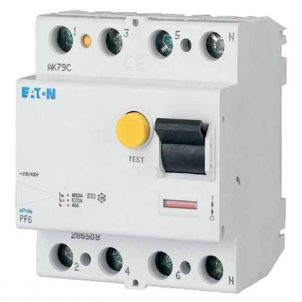 Устройство защитного отключения PF6 4P 63A 0.03 Eaton