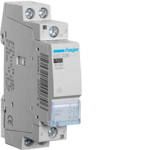 Контактор 25A 2НЗ 230В Hager ESC226