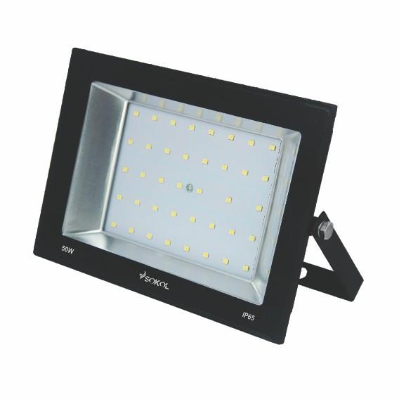 Прожектор LED-SLT 50w 220В 3500lm 6500K Sokol алюминиевый корпус, закаленное стекло