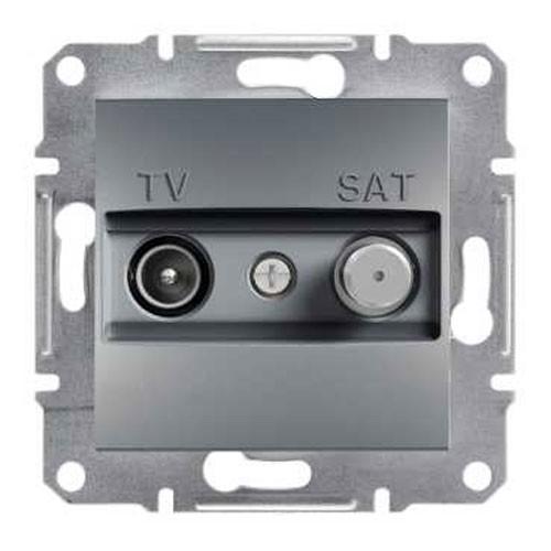 Розетка TV-SAT кінцева сталь Schneider Asfora EPH3400462