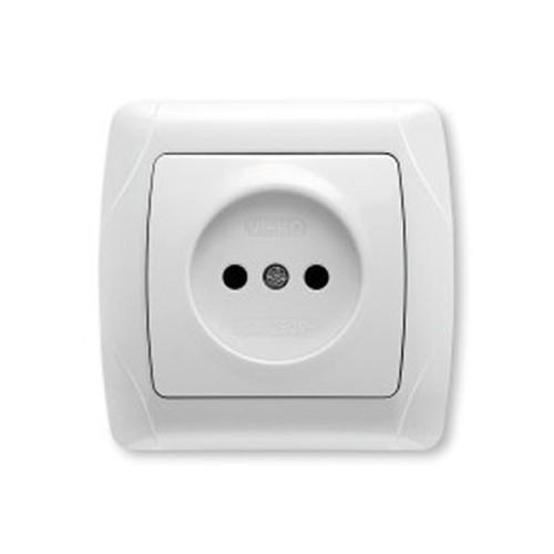 Розетка без заземления белая глянцевая IP20 VIKO Carmen 90561007