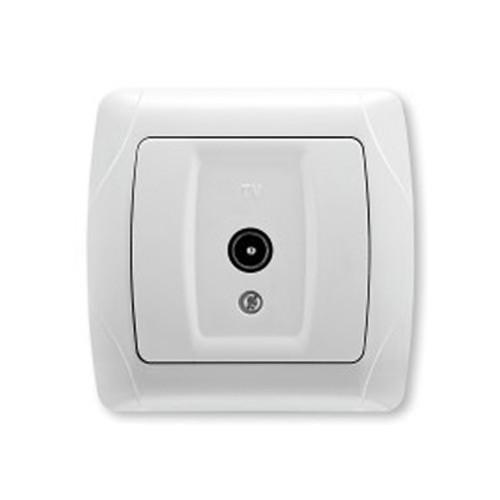 Розетка телевизионная 1 вход белая глянцевая VIKO Carmen 90561060
