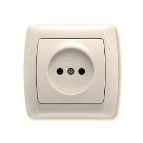 Розетка без заземлення крем глянцева IP20 VIKO Carmen 90562007