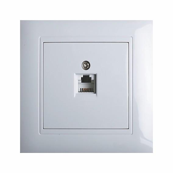 Розетка комп'ютерна CAT-5 / телефонна RJ-11 Sokol біла