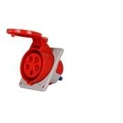 Силова розетка вбудовується e.socket.pro.5.16.wall, 5п., 380В, 16А (415)