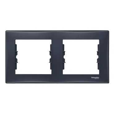 Рамка 2-местная горизонтальная графит Schneider SDN5800370