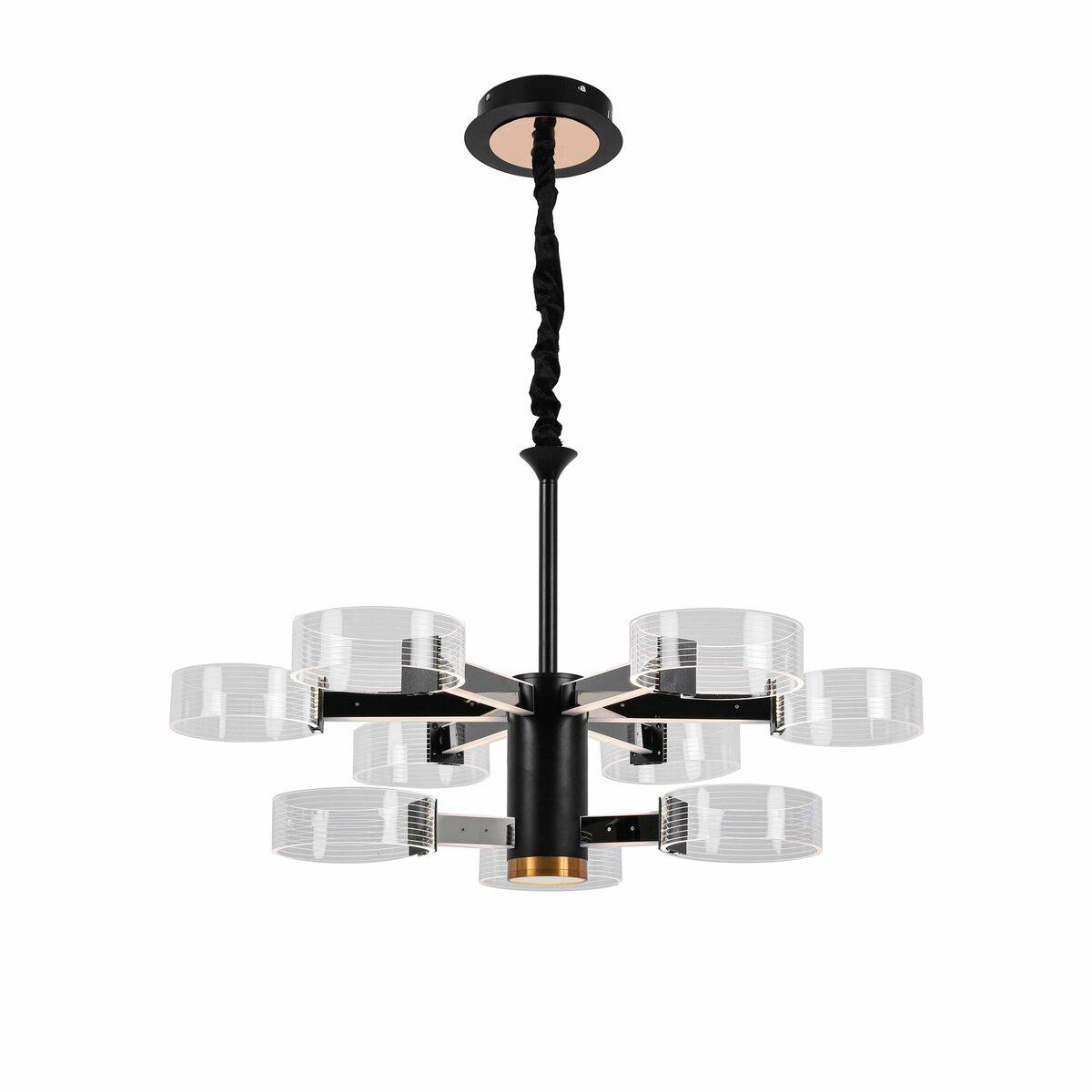 Светильник LED потолочный Sirius N 3705-6+3 BLACK+GD 98W