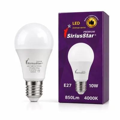 Светодиодная лампа SIRIUSSTAR 3102 А60 10W-4000K-E27