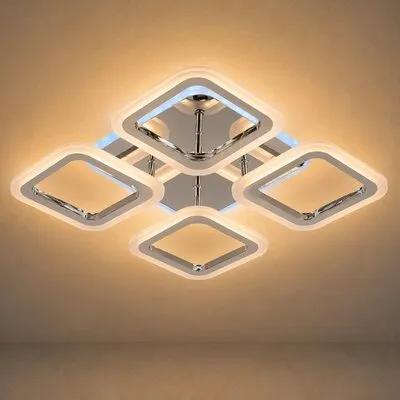 Стельная люстра VALESO LI8822/4B CR (RGB), хром, LED 64W+8W