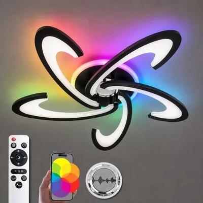 Потолочная светодиодная люстра с музыкальной колонкой и RGB подсветкой для гостиной и спальни VALESO YZD1274