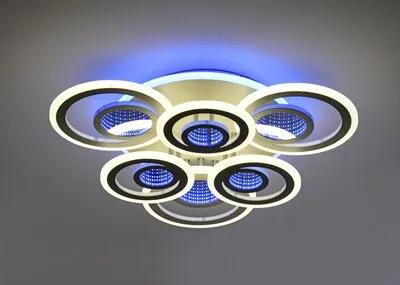 Люстра стельова VALESO 55521/3+3 біла + хром, LED