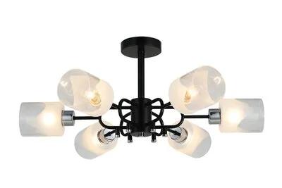 Люстра стельова VALESO 26019/6 хром + чорний