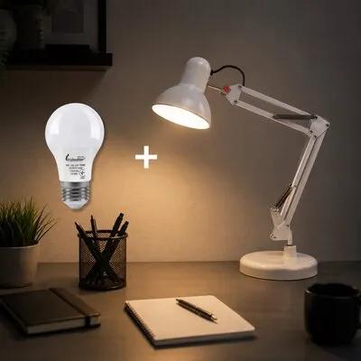 Настільна лампа VALESO SM-800A, метал + пластик, білий, E27, 60W