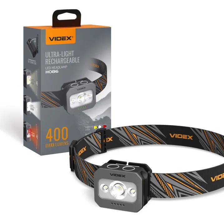 Налобний світлодіодний ліхтарик VIDEX VLF-H086 400Lm 5000K